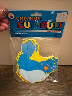 Vintage Colorful Cut-Outs Blue Bird Decorative Cutouts by Carson Dellosa